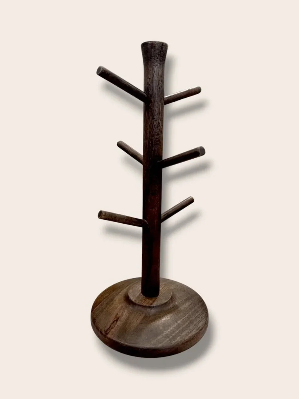 Wooden Mug Tree Pickled Black - Hearth & Hand‎ Magnolia: 6-Hook Coffee Cup Stand